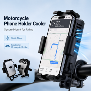 Semiconductor Cooling Mobile Device Holder with Aluminum Plate Active Airflow for Motorcycle E-bike Scooter - Product Image 2