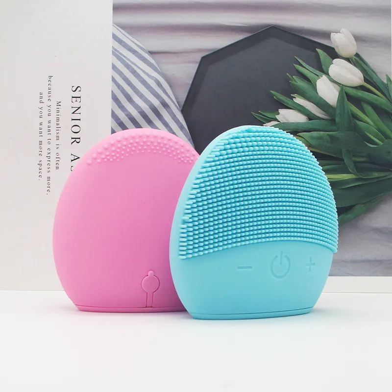 Brosse électrique à ultrasons en Silicone, outil de nettoyage du visage, vente en gros, exfoliant, 1 pièce