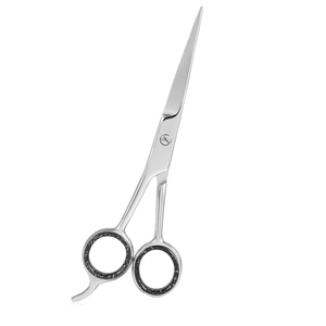 กรรไกรตัดผมมือขวา สแตนเลสอย่างดี คมกริบ ด้ามจับยางตรง คุณภาพสูง - Product Image 2
