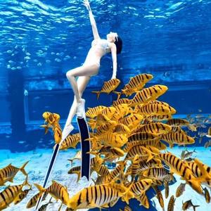 JUNHAIINS Aletas de Hoja de Pesca Submarina de Fibra de Carbono Personalizadas Aletas de Buceo Aletas de Nadar Aletas de Buceo Libres Aletas Largas Rana - Product Image 3