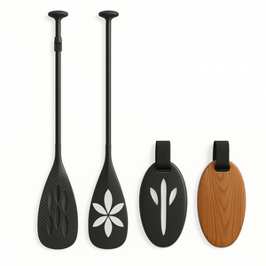 Pagaie à main en fibre de carbone avec logo personnalisé pour le <span class=keywords><strong>bodysurf</strong></span> Équipement de sport nautique léger avec sangle pour les eaux océaniques - Product Image 1