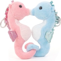 Vente directe usine – Charmant porte-clés en peluche hippocampe doux, pendentif animal marin en peluche pour cadeaux promotionnels