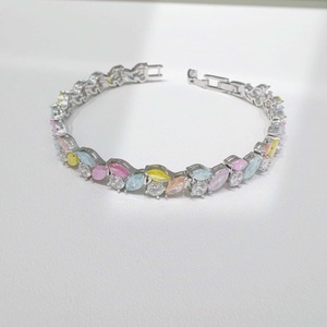 Pulsera de tenis de plata 925 al por mayor para mujer con topacio amarillo engastado, joyería clásica para uso diario, pulseras de circonita cúbica - Product Image 4