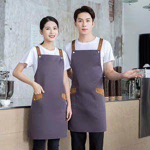 Customized Aprons For Restaurant Bar Staff One Size Cotton With Logo Printing Available - Product Image 2