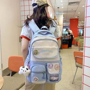 Versione coreana zaino per la scuola media per studenti di sesso <span class=keywords><strong>femminile</strong></span> piccola borsa a cuore fresco per il terzo al sesto anno nuovo arrivo - Product Image 4