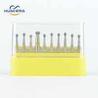 Fraises orthodontiques de haute qualité BR-31EF les consommables de fraises diamantées dentaires de sécurité avancée mèches de routeur à pointe de carbure par Huacera