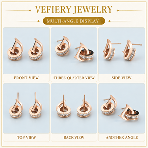 Wholesale Vintage <b>Rose</b> <b>Gold</b> Music Note Flower <b>Stud</b> <b>Earrings</b> Stainless Steel <b>Gold</b> Plated Party Fashion Jewelry - Product Image 3