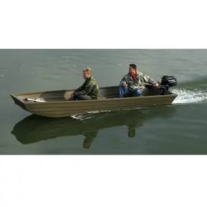 Barco de pesca ligero con placa de aluminio con remolque