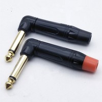 Prise jack TS 1/4 pouce compatible avec microphone, haut-parleur, prise coudée 6,35 mm, adaptateur stéréo mono mâle, connecteur de câble audio