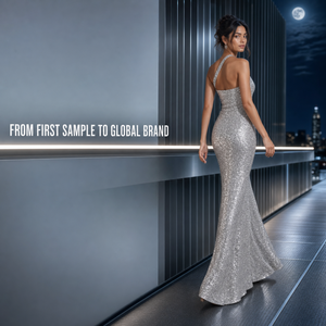 <span class=keywords><strong>Robe</strong></span> longue sirène asymétrique à sequins argentés, dos nu, extensible, pour soirée formelle, mariage, bal de promo, pour femme - Product Image 3