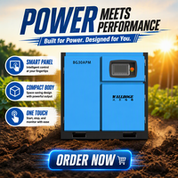 Kompresor Udara Sekrup Dua Tahap Wallboge 37kW, Kontrol PLC, Pendingin Udara, Stasioner, 4.7m/menit, 380V AC, Garansi 2 Tahun