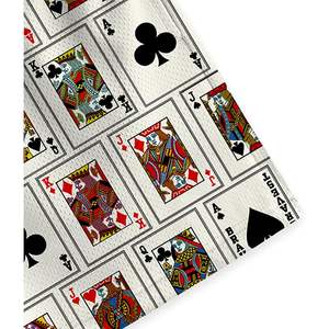 Shorts de course athlétiques respirants en maille pour hommes, personnalisés avec imprimé cartes de poker et cordon de serrage - Product Image 3