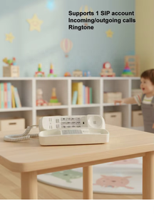 Teléfono Fijo para Niños con Estilo Retro, Wi-Fi, Solo Llamadas, Contactos Aprobados por Lista Blanca y Servicios de Emergencia, Control Parental, Aplicación, SIP - Product Image 5