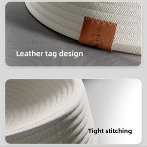 Nichoir et griffoir pour chat en corde de coton tressée, résistant aux rayures, pour toutes les saisons, avec motif rayé, design intégré pour le sommeil et le jeu - Product Image 3