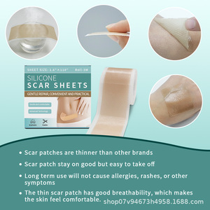 Gel cicatrisant au silicone pour cicatrices transfrontalières, crème cicatrisante pour peaux foncées en rouleau, ruban adhésif invisible et imperméable, patch de soin découpable - Product Image 5