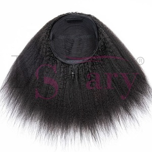 Hot Duy Nhất Và Sdd Siêu Đôi Rút Ra Nguyên Liệu Máy Làm Không Có Ren Việt Nam 100% Tóc Con Người Ngắn Pixie Xoăn Nửa Tóc Giả Nhà Cung Cấp - Product Image 6