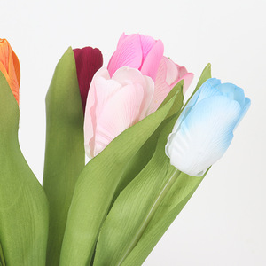 Fleurs artificielles en soie Jessie, tulipes blanches à tige unique, pour mariage, décoration intérieure, style moderne - Product Image 2