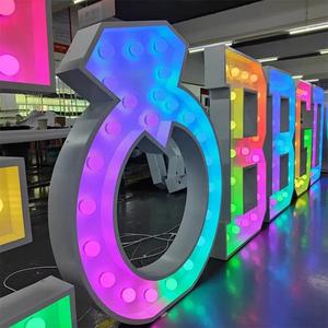Tùy chỉnh <span class=keywords><strong>Led</strong></span> thư ánh sáng tốt nghiệp Đảng Bacdrop RGB ánh sáng marquee thư cho Đảng trang trí đám cưới - Product Image 4
