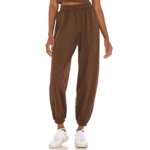 Pantaloni in tessuto <span class=keywords><strong>a</strong></span> <span class=keywords><strong>costine</strong></span> da donna personalizzati all'ingrosso pantaloni larghi in maglia di cotone eleganti eleganti allentati - Product Image 5