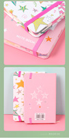 Mode Neuheit Notebook A6 A7 Karton Cover Notebook mit Gummiband Schreibwaren und Schul material