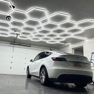 Tùy Chỉnh Bezel Màu Xanh Đỏ Tự Động Chi Tiết Hội Thảo Chiếu Sáng 110-240V LED Trần Hình Lục Giác Đèn Nhà Để Xe Tổ Ong Đèn - Product Image 3