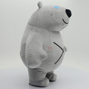 Costume da Mascotte Orso <span class=keywords><strong>Gigante</strong></span> in Peluche 2.2M 2.6M Stile Cartone Animato, Adorabile Orso Teddy Gonfiabile per Eventi Natalizi - Product Image 4