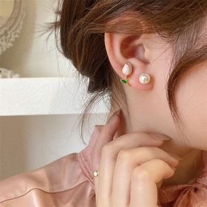Nouveau Damier Simple Design Fleur Boucles d'oreilles Géométrique Métal Oreille Bijoux pour Femmes Été Plage Vacances Accessoires - Product Image 3