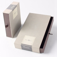 Cajonera de cartón rígido para cosméticos, caja de regalo deslizante de papel con textura elegante personalizada para embalaje de joyería, 2mm