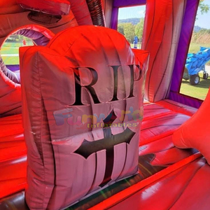 Giant outdoor party jumpers halloween pumpkins <b>inflatable</b> outdoor bouncy castle slide moonwalk bounce house - Product Image 4