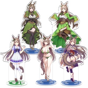 52 Estilos de Figuras de Anime Uma <span class=keywords><strong>Musume</strong></span>, Base Acrílica para Exhibición, Modelo de Escritorio, Adorno de Regalo - Product Image 1