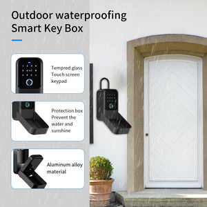 IP65 Waterproof Outdoor Wall Mount Zinc Alloy Smart Key Storage <b>Lock</b> <b>Box</b> With TTlock App Fingerprint Passcode IC Card Key Unlock - Product Image 3