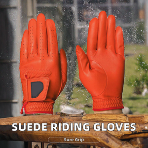 Boodun Genuine <b>Leather</b> <b>Men's</b> Outdoor Horse Riding <b>Gloves</b> Anti-slip Lightweight Buckle Closure Wear Resistant Comfortable Sports - Product Image 2