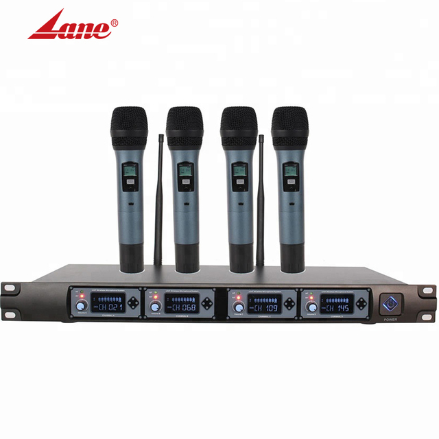 Lane BA-4000 Wireless Microphone System 4 Channels Profissional Wireless Microphone System 4 in 1 Wireless Microphone