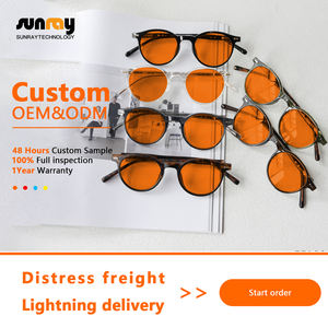 高品質レトロTR90光学フレームイエローレッドオレンジレンズ眼鏡デザイナーカスタムユニセックスアンチブルーライトブロッキングメガネ - Product Image 2