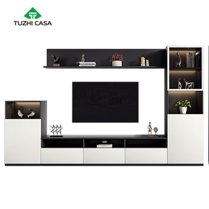 Moderno Soporte <span class=keywords><strong>de</strong></span> <span class=keywords><strong>TV</strong></span> <span class=keywords><strong>Flotante</strong></span> <span class=keywords><strong>de</strong></span> <span class=keywords><strong>Madera</strong></span> con Cajón y Estantes, Muebles Modulares <span class=keywords><strong>para</strong></span> Sala <span class=keywords><strong>de</strong></span> Estar - Product Image 3