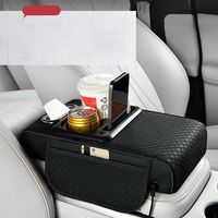 <strong>Best</strong> <strong>Sell</strong> Multi Functional <strong>Car</strong> Armrest Cushion Charging Function <strong>Cup</strong> <strong>Holder</strong> and Tissue Box Leather Armrest Heightening Pad