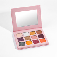 Palette de fards à paupières Mola Custom 12 couleurs, carrée, mate, métallique, en poudre chimique, haute pigmentation, facile à estomper, waterproof, naturelle