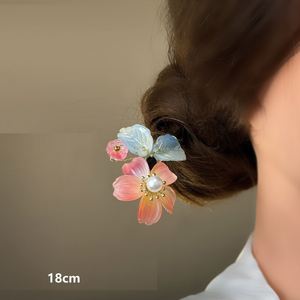 Luxury Ancient Style Hairpin Vintage Elegant Chinese Wooden Hair Stick for Women Handmade Exquisite <b>Flower</b> Tassel Hairpins - Product Image 4