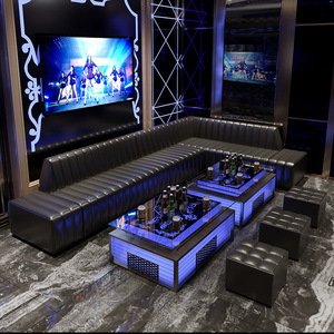 Canapé de bar KTV, mobilier de salon VIP pour chicha, canapé en <span class=keywords><strong>cuir</strong></span> noir pour boîte de nuit, mobilier de <span class=keywords><strong>club</strong></span>, banquette de canapé pour boîte de nuit, mobilier de karaoké - Product Image 2