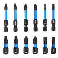 Embouts de tournevis en acier S2 PH2 et Torx, nickelés, magnétiques, antirouille, pour tournevis électrique sans fil domestique DIY