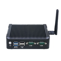 Komputer Embedded Tanpa Kipas Murah Prosesor Intel Celeron N3160 Quad Core Mini PC Dukungan 4K Pemutar Media Stok Tersedia