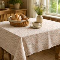 Tissu imprimé floral Dahlia Hydrangea violet, 100% coton lin, tissu écologique pour nappe, linge de table, textile de maison