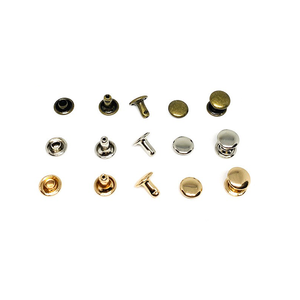 Factory Clothing Handbag Leather Decorative Matte Black Rivets <strong>Double</strong> Cap Round Rivet Tubular Metal Rivet <strong>Studs</strong> for Bag - Product Image 4