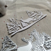 Buon natale decorazione metallo taglio muore pino fulvo stampi Album Album di carte artigianali modello Stencil