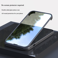 Étui Double verre pour Iphone 13 14 pro max, Protection complète, transparent, résistant aux chocs, étanche, sacs et étuis pour téléphone portable