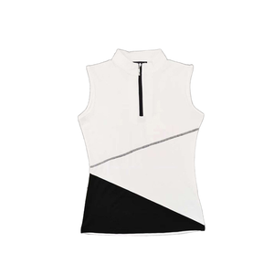Top deportivo de Golf simple y cómodo para <span class=keywords><strong>mujer</strong></span>, ropa de Golf con cuello levantado y cremallera de secado rápido - Product Image 2
