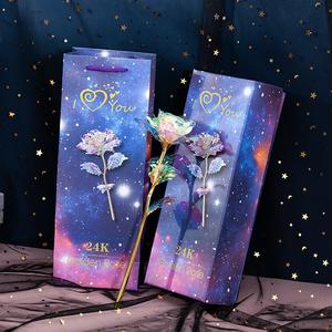 <span class=keywords><strong>2020</strong></span>ใหม่24K ทองฟอยล์จุ่มชุบกาแล็กซี่กุหลาบ Led 24K <span class=keywords><strong>ดอกไม้</strong></span>ของขวัญวาเลนไทน์ - Product Image 2