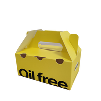 Caja de Cartón Kraft para Comida Rápida, con Diseño Personalizado, para Pollo Frito, Papas Fritas, Snacks, Hot Dogs y Hamburguesas, con Impresión de Logotipo Personalizado