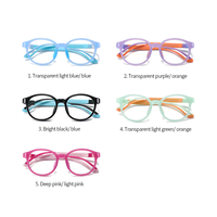 Lunettes anti-lumière bleue pour enfants TR90, montures optiques en silicone flexible, lunettes colorées pour enfants, OEM ODM