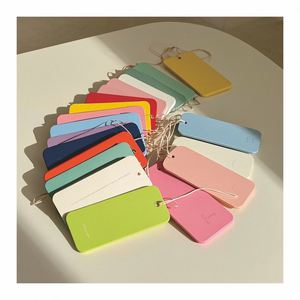 Dernière conception d'étiquette volante personnalisée <span class=keywords><strong>avec</strong></span> sac en papier Extrémités fendues Oeillet - Product Image 6